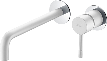 Фото Смеситель для раковины Boheme Uno 465-WCR белый/хром