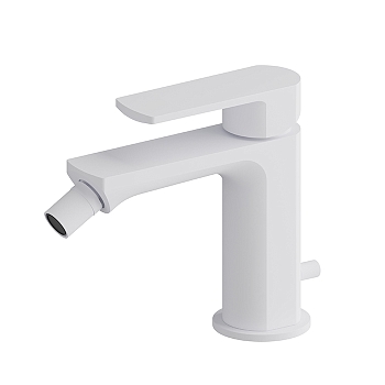 Фото Смеситель Newform Haka 72025.01.014 для биде с донным клапаном, белый матовый