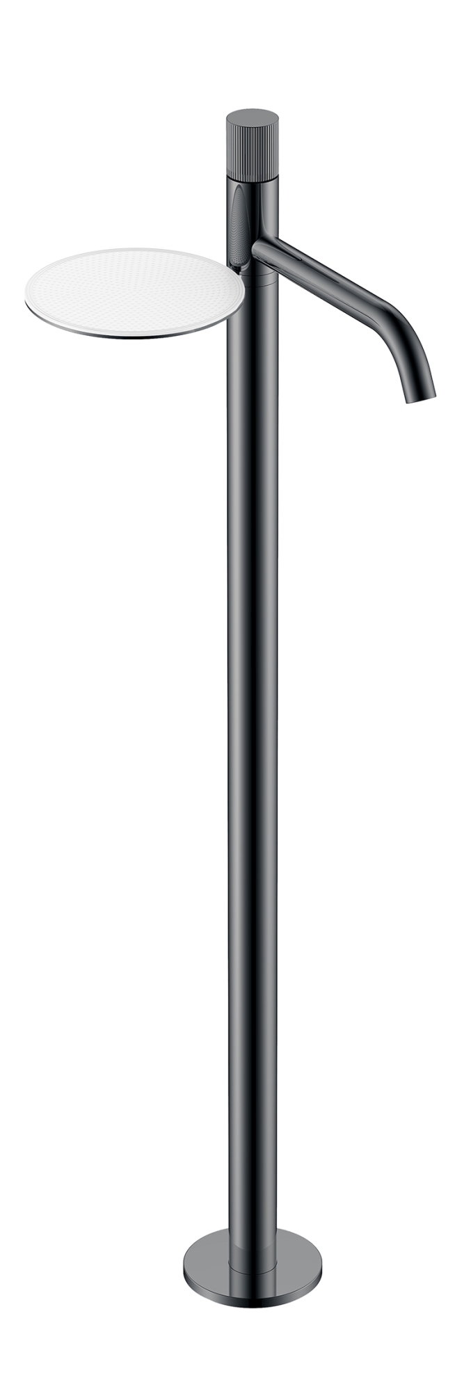 Фото Смеситель для раковины Boheme Stick 120-SGM.3 напольный графит глянец