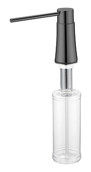 Фото Дозатор для кухонной мойки Boheme 630-SGM встраиваемый, shine gun metall, графит глянец