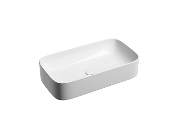 Фото Раковина Ceramicanova Element CN6054 накладная 70,5 × 38 × 15 см, белый глянцевый