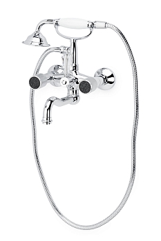 Фото Смеситель для ванны Boheme Royal 273-Royal/CRST black хром