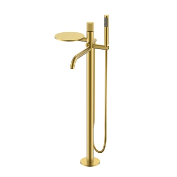 Фото Смеситель для ванны Boheme Stick 129-MG.3 напольный золото матовое