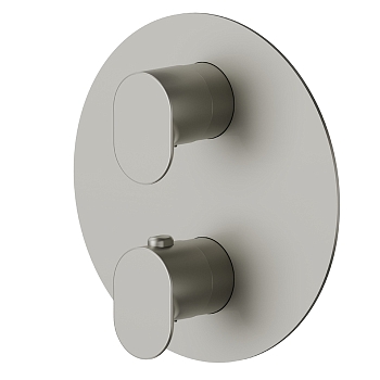 Фото Смеситель Newform Linfa II 67638E.M0.070 для душа термостат с переключателем на 2 потока, титан матовый