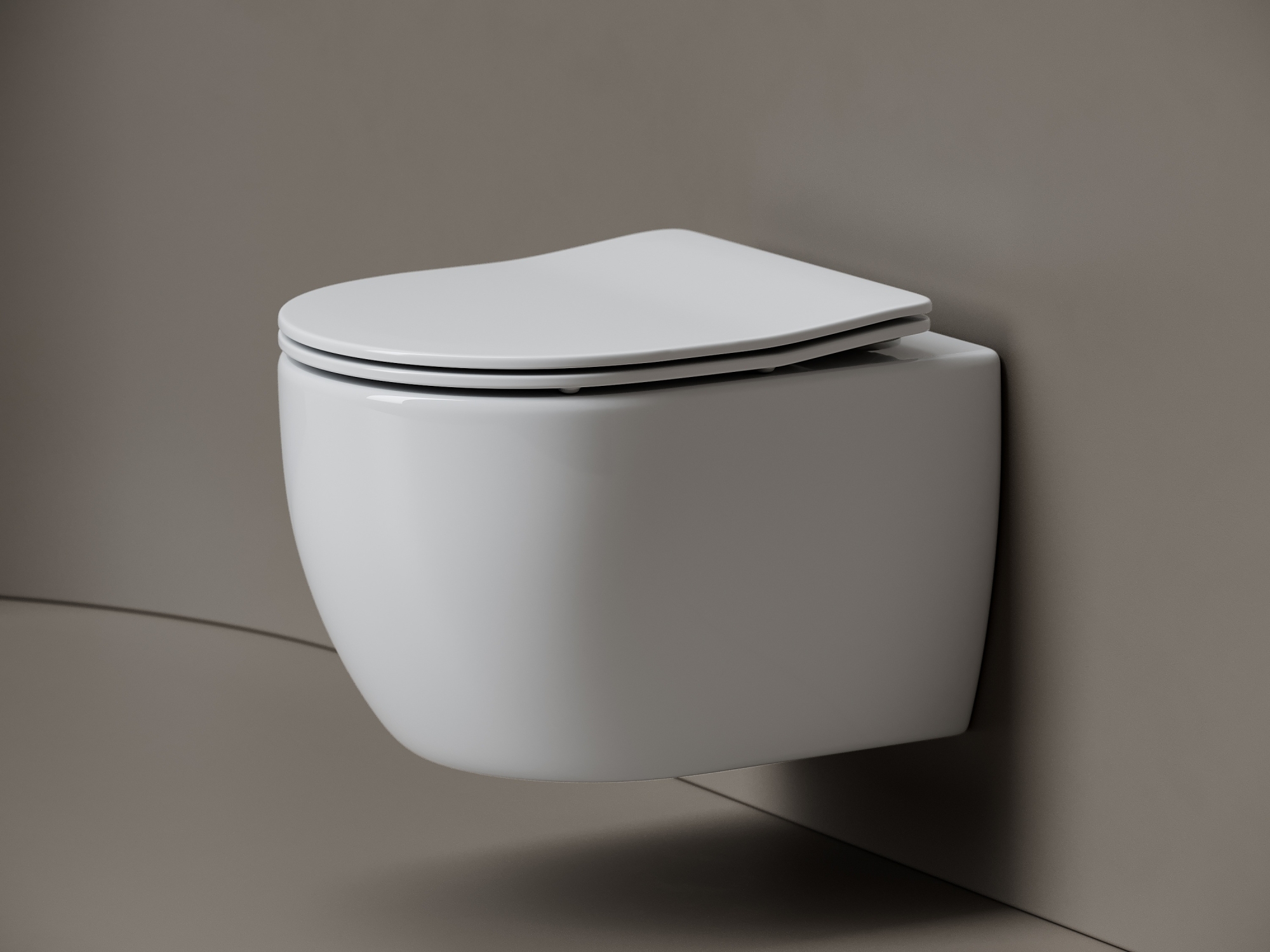 Фото Унитаз Ceramicanova Play CN3001T с сиденьем подвесной, белый глянцевый
