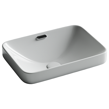 Фото Раковина Ceramicanova Element CN6078 встраиваемая сверху 46 × 33 × 17 см, белый глянцевый