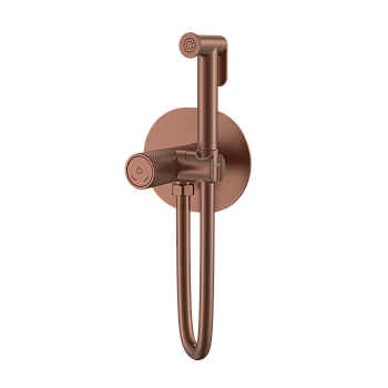 Фото Гигиенический душ Boheme Tech 157-BRB со смесителем бронза браш