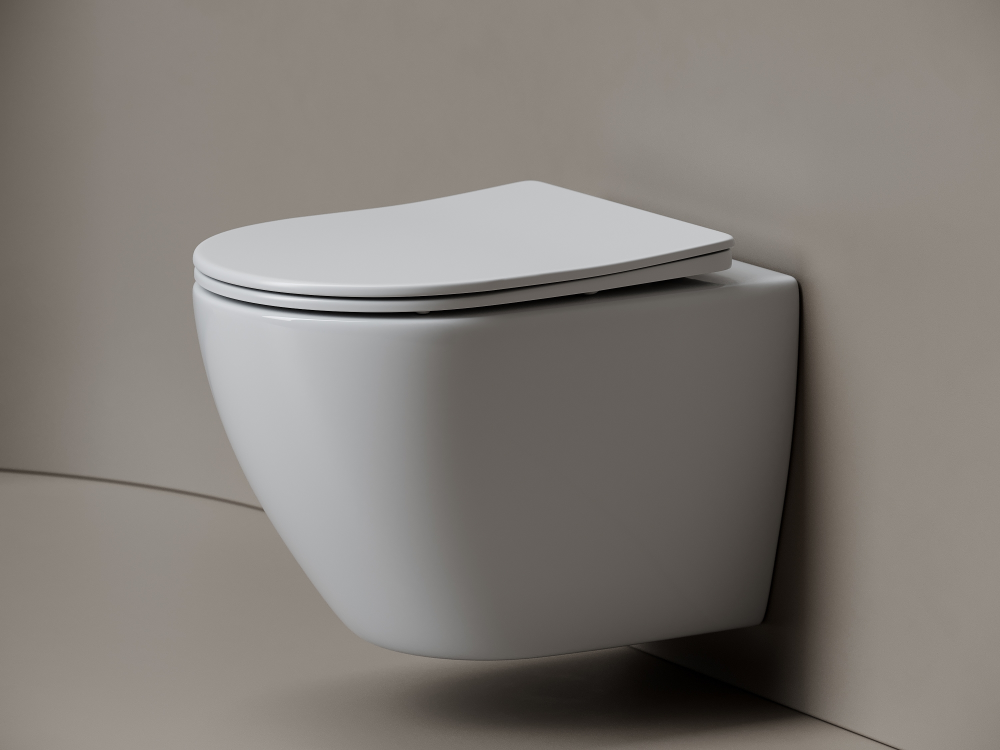 Фото Унитаз Ceramicanova Mia CN1805T с сиденьем подвесной, белый глянцевый