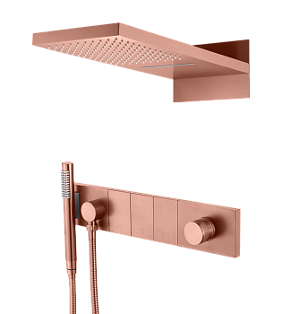 Фото Душевая система Boheme Zodiac 132-CB медь браш