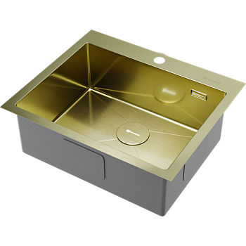 Фото Кухонная мойка Omoikiri Akisame 59-LG 4973082 светлое золото