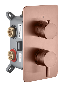 Фото Смеситель для душа Boheme Cell 135-3-CB на 3 потока медь браш