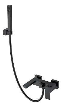 Фото Смеситель для ванны Boheme Qubic 473-B черный