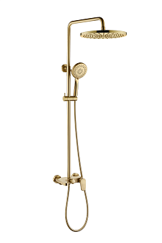 Фото Душевая стойка Boheme Spectre 458-MG с изливом, matt gold, золото матовое