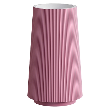 Фото Раковина Boheme Torre 801-Torre-LP напольная круглая рифленая 48×48×85 см, Light Pink (белый / светло-розовый)