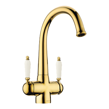 Фото Смеситель для кухни Omoikiri Okinawa 2-G 4994253 золото