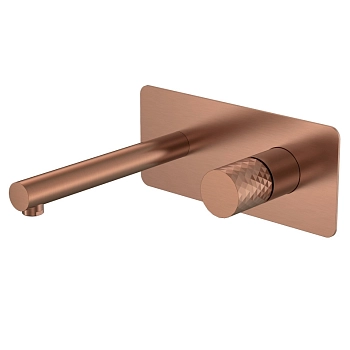 Фото Смеситель для раковины Boheme Stick 125-CB настенный медь браш L 18,5 см