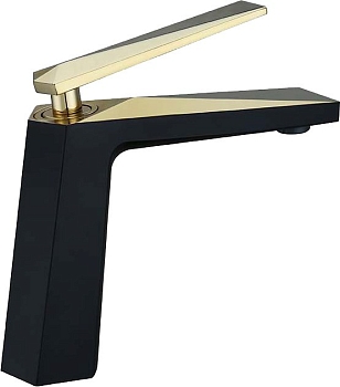 Фото Смеситель для раковины Boheme Venturo 381-B черный/золото