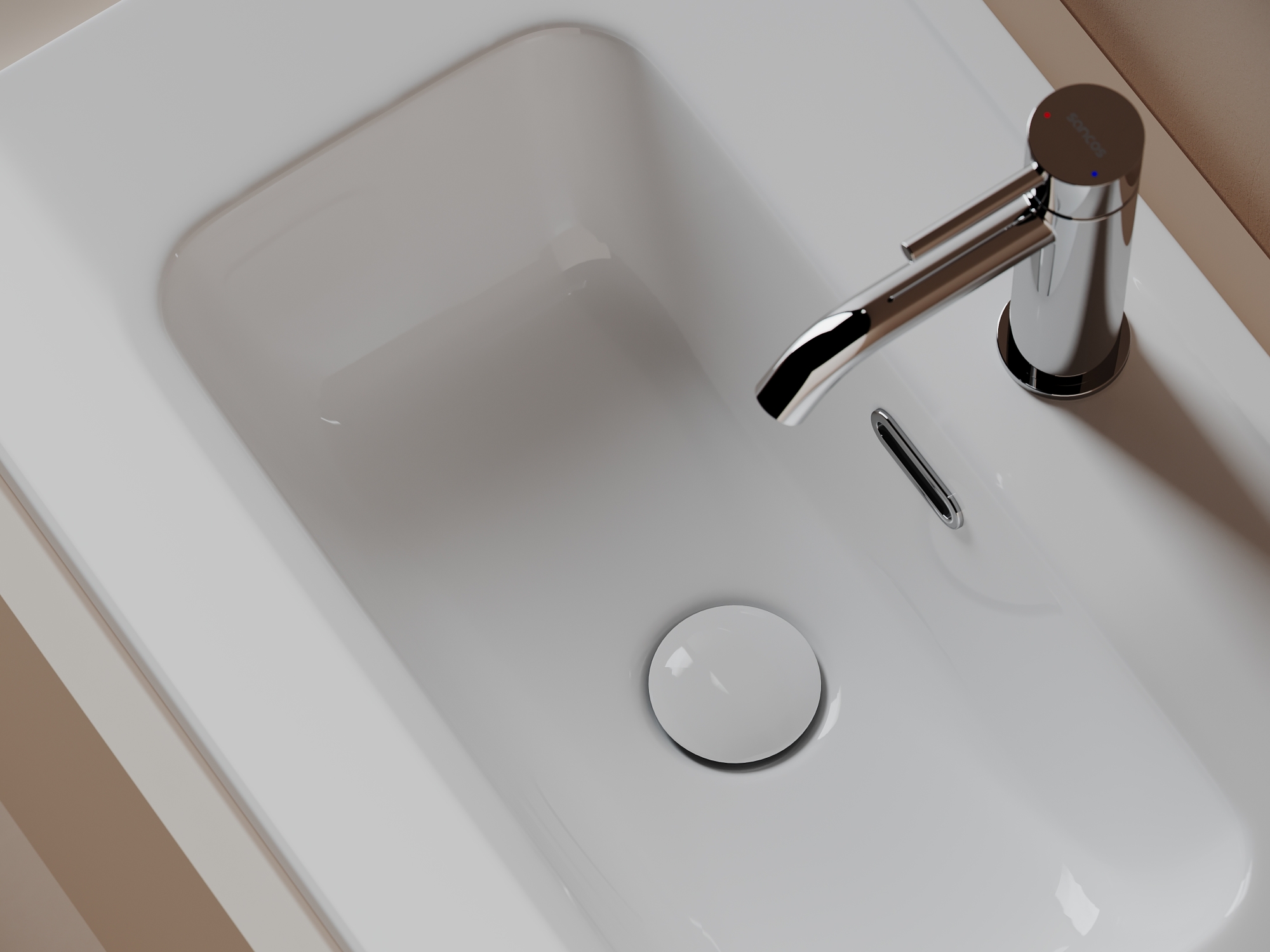 Фото Раковина Ceramicanova Compact CN7025 мебельная 61 × 39,5 × 17 см, белый глянцевый