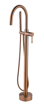 Фото Смеситель для ванны Boheme Uno 469-CB напольный, cooper brushed, медь матовая