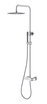 Фото Душевая стойка Boheme Stick 128-WCR.2 белый глянец/хром глянец