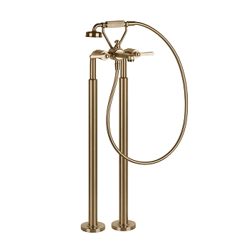 Фото Смеситель для ванны Gessi Venti20 65128#726 напольный, бронза браш pvd