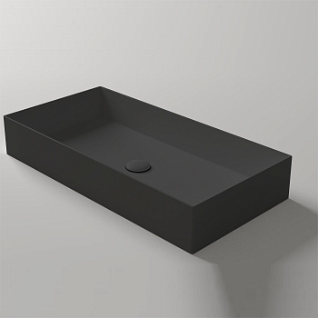 Фото Раковина Simas Agile AG80 Nero Matt накладная 80 см, цвет черный матовый