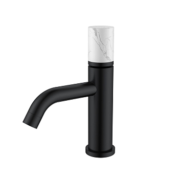 Фото Смеситель для раковины Boheme Stick 121-B-MR-W черный матовый