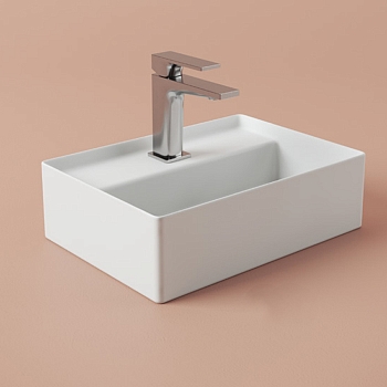 Фото Раковина Artceram Scalino SCL005 01 00 накладная 38 см, цвет белый.