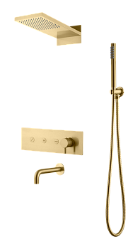 Фото Душевая система Boheme Fusion 130-2-MG matt gold, золото матовое