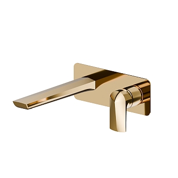 Фото Смеситель Newform Delta Zero 72229E.61.020 для раковины, золото глянец PVD