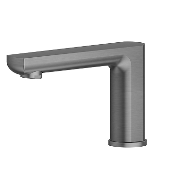 Фото Излив Newform Haka 72091.59.064 на борт ванны, оружейная сталь браш PVD