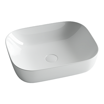 Фото Раковина Ceramicanova Element CN6008 накладная 50,5 × 40 × 15 см, белый глянцевый