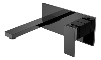 Фото Смеситель для раковины Boheme Qubic 475-SGM графит глянец