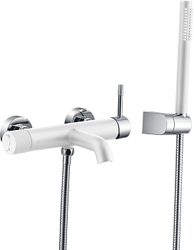 Фото Смеситель для ванны Boheme Uno 463-WCR белый/хром