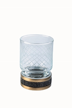 Фото Стакан Boheme Royal Cristal 10931-BR-B настольный бронза глянец