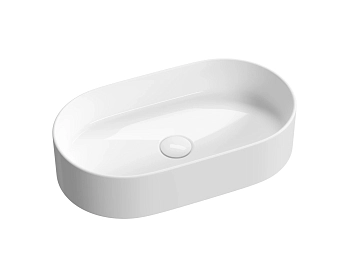 Фото Раковина Ceramicanova Elettra CN6098 накладная 52 × 30 × 11,4 см, белый глянцевый