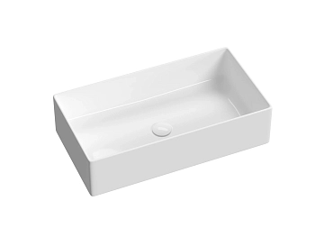 Фото Раковина Ceramicanova Adele CN6089 накладная 66,5 × 34 × 16 см, белый глянцевый