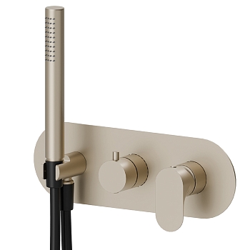 Фото Смеситель Newform Linfa II 69469E.M0.071 для душа с переключателем на 2 потока, шампань матовый