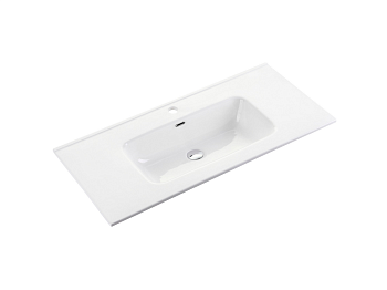 Фото Раковина Ceramicanova Element CN7002 мебельная 91 × 46,5 × 18 см, белый глянцевый
