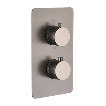 Фото Смеситель для душа Boheme Cell 134-3-GM термостат на 3 потока, gun metall, графит матовый