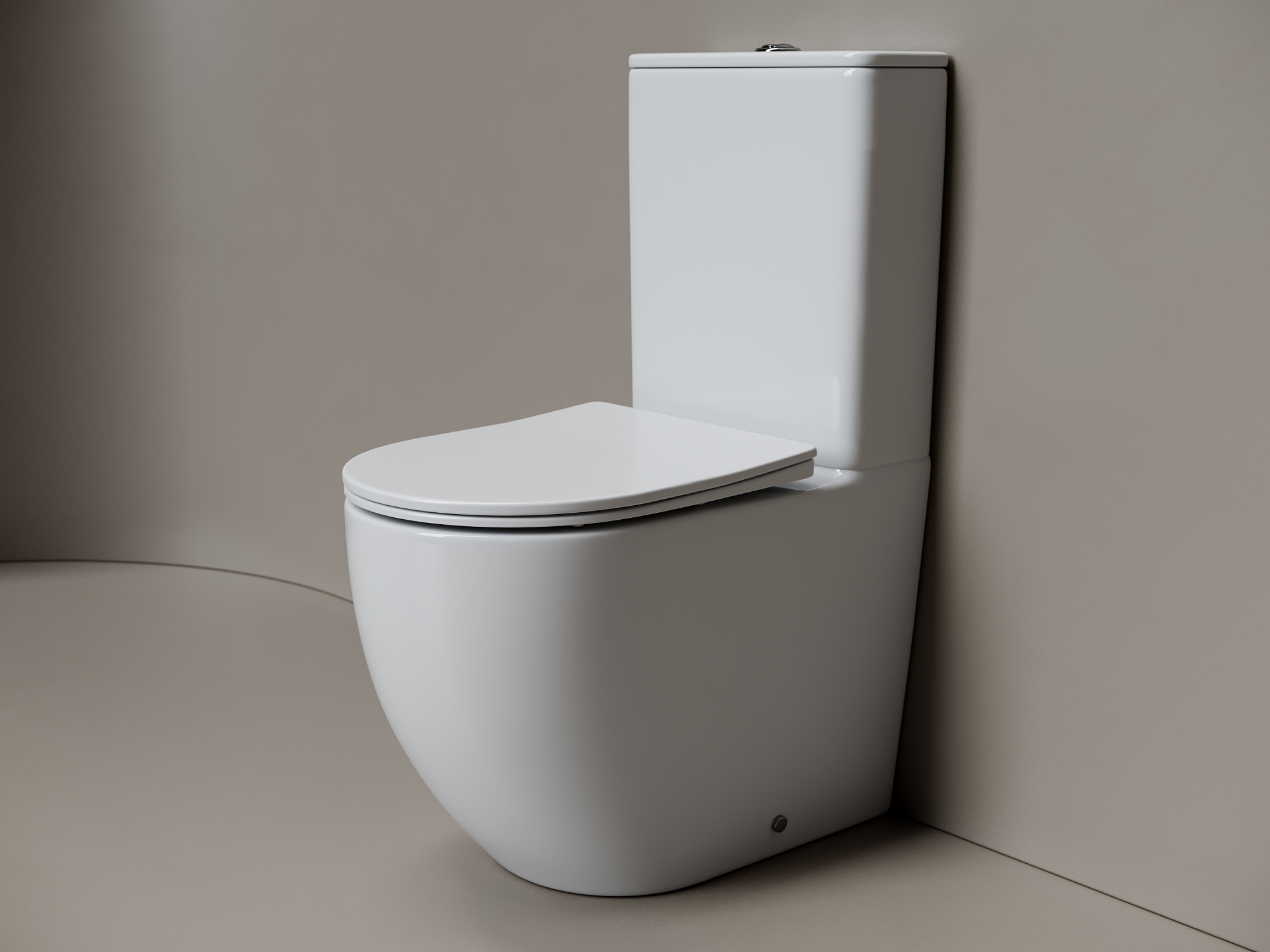 Фото Унитаз Ceramicanova Mia CN1801T с сиденьем с бачком компакт, белый глянцевый