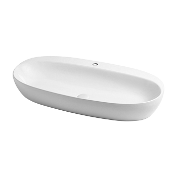 Фото Раковина Azzurra Elegance ELLA090440CMBI/(ECI90M bi)*1 накладная 90 см, цвет Bianco lucido