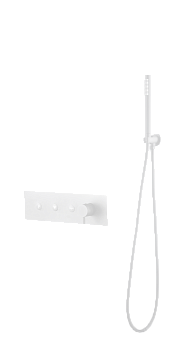 Фото Смеситель для душа Boheme Fusion 130-SYS-MW на 3 выхода белый матовый