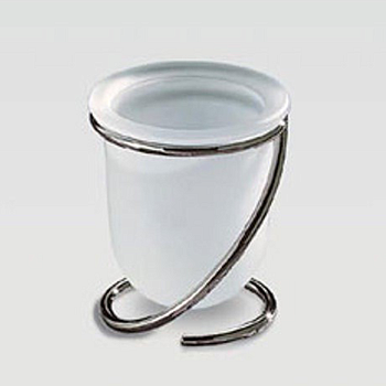 Фото Стакан Colombo Luna B0152-VAN настольный хром глянец/стекло матовое