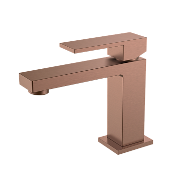 Фото Смеситель для раковины Boheme Qubic 471-BRB, brushed bronze, янтарная бронза матовая