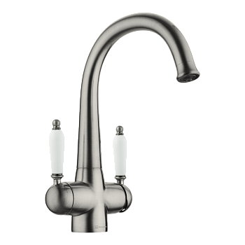 Фото Смеситель для кухни Omoikiri Okinawa 2-SI 4994255 античное серебро