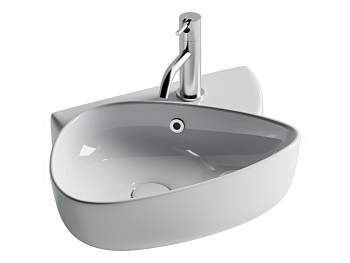 Фото Раковина Ceramicanova Element CN5049 подвесная 49,5 × 35 × 15,5 см, белый глянцевый