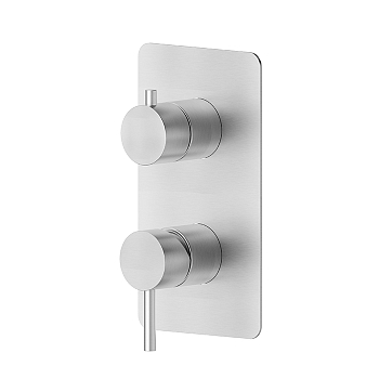 Фото Смеситель Newform X-Steel 316 69673EX.50.050 для душа с переключателем на 2 потока, нержавеющая сталь браш