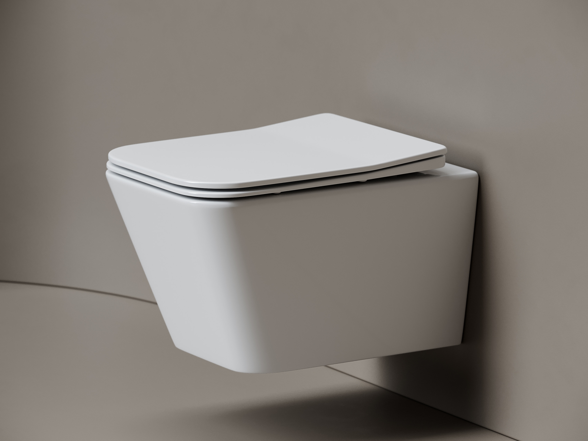 Фото Унитаз Ceramicanova Miro CN11003T с сиденьем подвесной, белый глянцевый