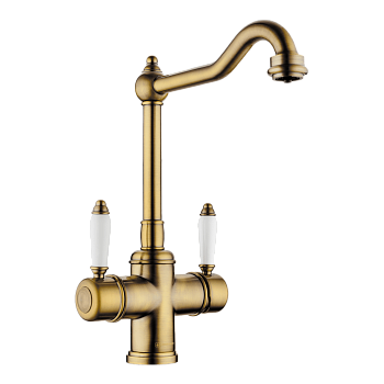 Фото Смеситель для кухни Omoikiri Tottori-AB-022 4994009 античная латунь